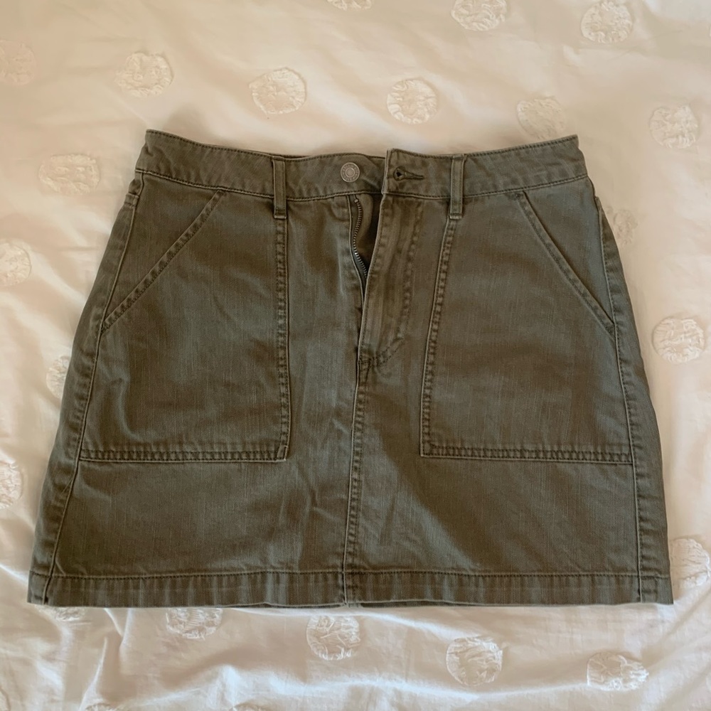 H&M Green Denim Skirt